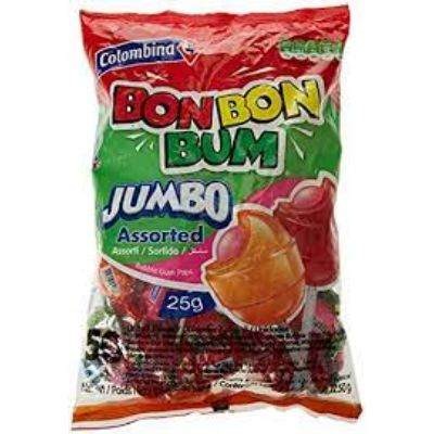 Colombina Jumbo Bubble Gum Pops Assorted 1250 g x50