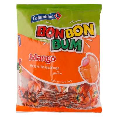 Colombina Mango Bubble Gum Pops 816 g x48
