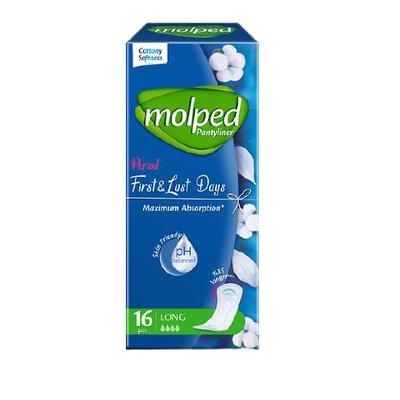 Molped First & Last Days Maximum Absorption Pantyliner Long x16