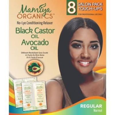 Mamiya Organics Black Castor & Avocado Oil No-Lye Conditioning Relaxer Regular Normal Twin Pack