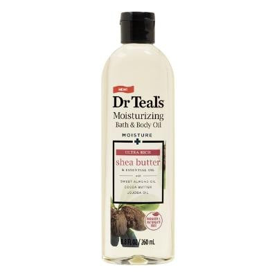 Dr Teal's Bath & Body Oil Ultra Rich Shea Butter Sweet Almond, Cocoa Butter & Jojoba 260 ml