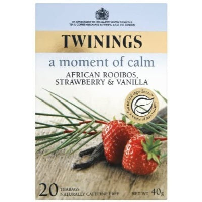 Twinings African Rooibos Strawberry & Vanilla Tea 40 g x20