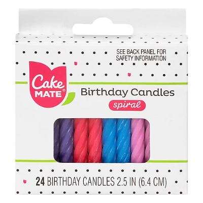 Cake Mate Birthday Candles Spiral 6.4 cm x24