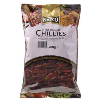 Natco Whole Stemless Chillies 200 g