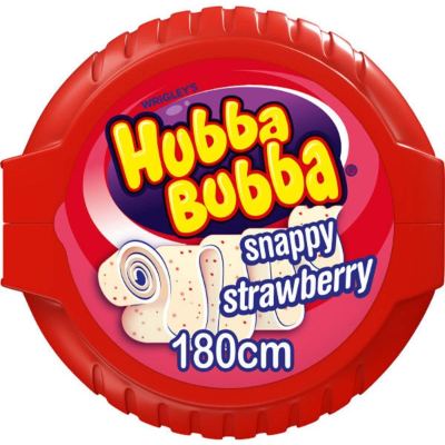 Hubba Bubba Bubble Tape Snappy Strawberry 180 cm