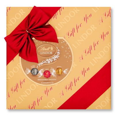 Lindt Lindor Gift Box Wrap Assorted - Milk, Extra Dark, White Chocolate 287 g