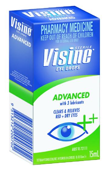 Visine Advanced Redness Reliever Eye Drops 15 ml