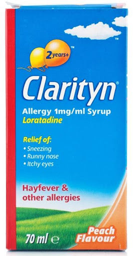 Clarityn Allergy Syrup Peach Flavor 70 ml