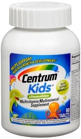 Centrum Kids Chewable Multi Mineral Supplement 80 Tablets