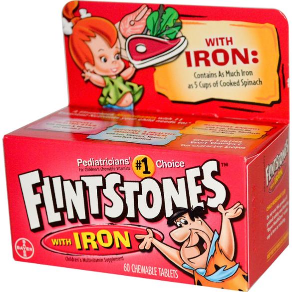 Flintstones With Iron 60 Chewable Tablets