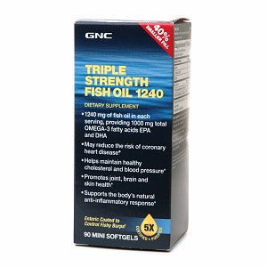 GNC Triple Strength Fish Oil 1240 90 Soft Gels
