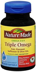 Nature Made Triple Omega 3-6-9 60 Liquid Soft Gels