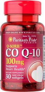 Puritan's Pride CoQ 10 100 mg 30 Soft Gels