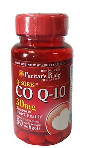 Puritan's Pride CoQ 10 30 mg 50 Soft Gels