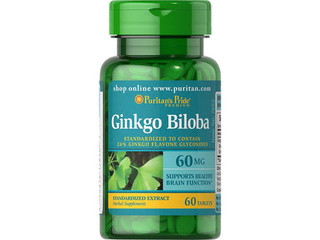 Puritan's Pride Ginkgo Biloba 60 mg 60 Tablets