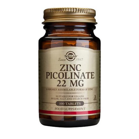 Solgar Zinc Picolinate 22 mg 100 Tablets