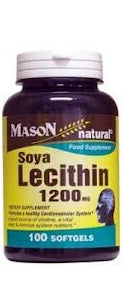 Mason Soya Lecithin 1200 mg 100 Soft Gels