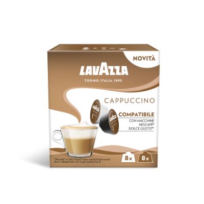 Lavazza Cappuccino Compatible With Nescafe Dolce Gusto x8 Milk, x8 Coffee Capsules