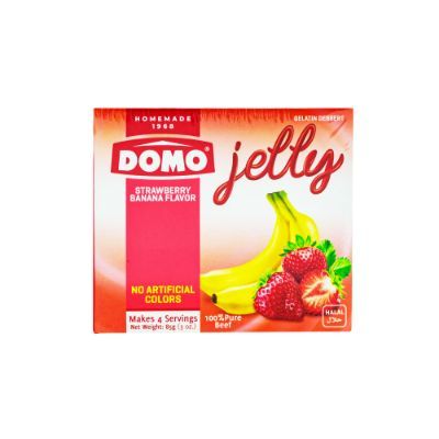 Domo Jelly Gellatin Dessert Strawberry Banana 85 g