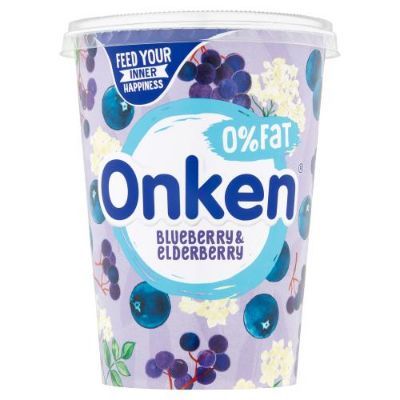 Onken Yoghurt 0% Fat Blueberry Elderberry 400 g