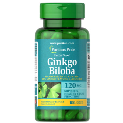 Puritan's Pride Ginkgo Biloba 120 mg 100 Capsules