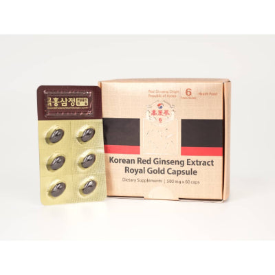 Korean Red Ginseng Extract Royal Gold 6 Capsules