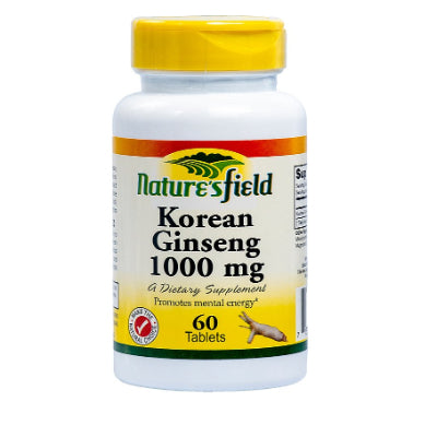 Nature's Field Korean Ginseng 1000 mg 60 Tablets