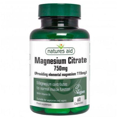 Natures Aid Magnesium Citrate 750 mg 60 Capsules