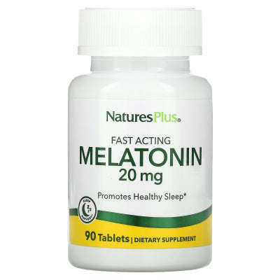Nature's Plus Melatonin Promotes Healthy Sleep 20 mg 90 Tablets