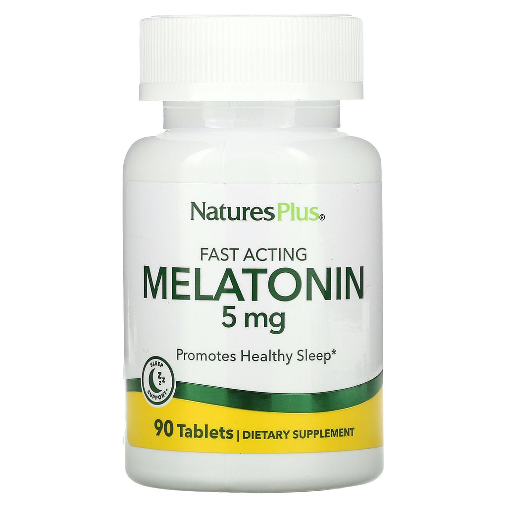 Nature's Plus Melatonin Promotes Healthy Sleep 5 mg 90 Tablets