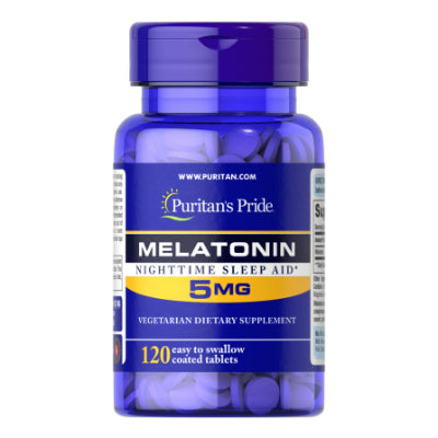 Puritan's Pride Melatonin Night Time Sleep Aid 5 mg 120 Tablets