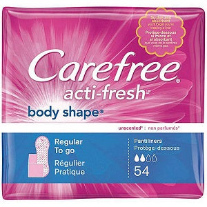 Carefree Acti-Fresh Unscented Pantyliner x54