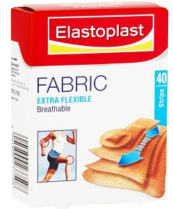 Elastoplast Anti-Bacterial Fabric Plaster 40 Strips