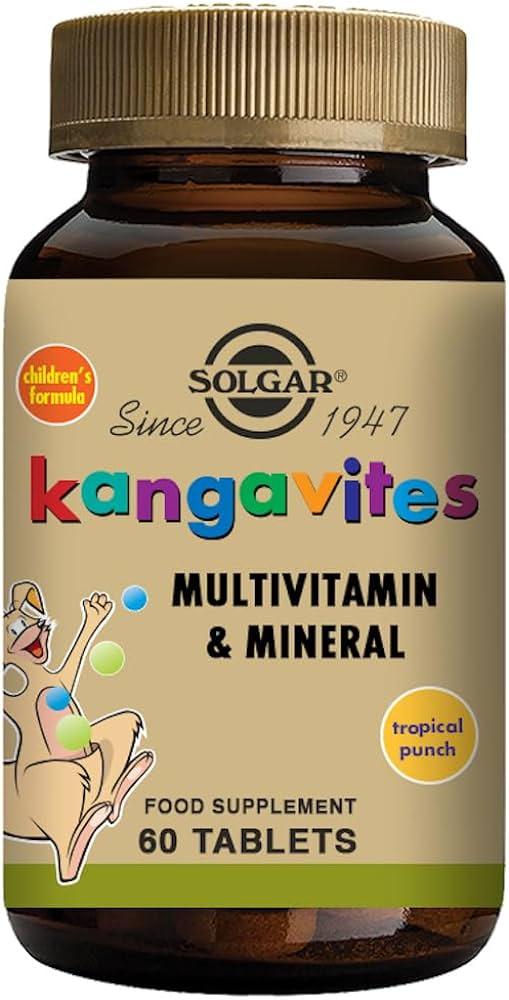 Solgar Kangavites Multi-Vitamin & Mineral Formula Tropical Punch 60 Tablets