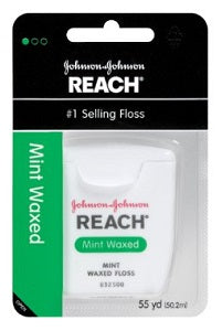 Johnson & Johnson Reach Mint Waxed Dental Floss 55 Yards