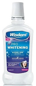 Wisdom Mouthwash Pro-Whitening Alcohol Free 500 ml