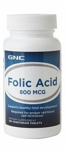 GNC Folic Acid 800 mcg 100 Tablets
