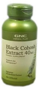 GNC Black Cohosh Extract 40 mg 100 Capsules