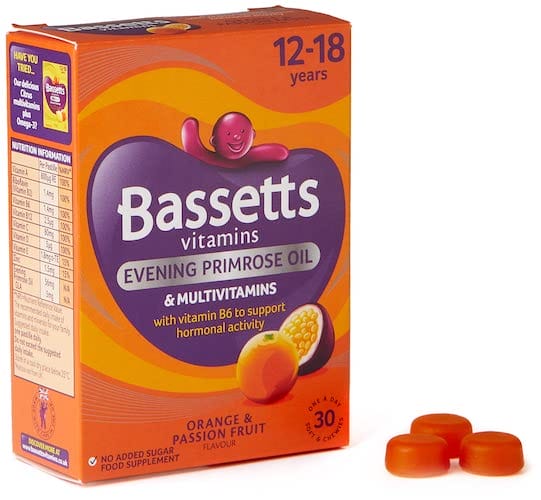Bassetts Soft & Chewy Age 12+ Multivitamin Orange & Passion Fruit 30 Tablets