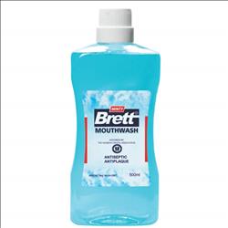 Brett Mouthwash Minty Antiseptic 500 ml