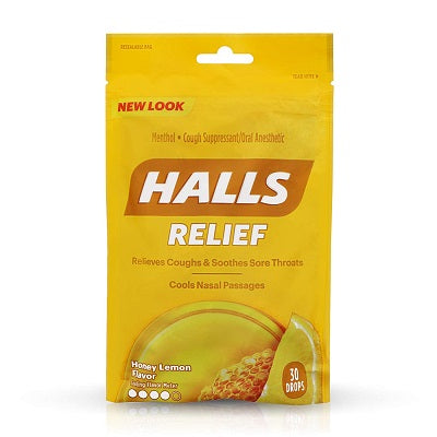 Halls Triple Soothing Action Honey Lemon x14