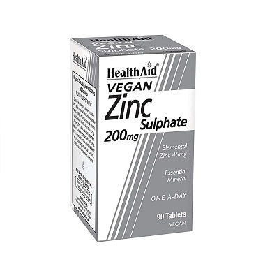 HealthAid Zinc Sulphate 200 mg 90 Vegan Tablets