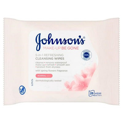 Johnson's Face Care Make Up Refresh Wipes x25