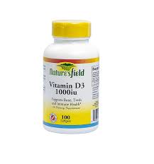 Nature's Field Vitamin D3 1000 IU 100 Soft Gels