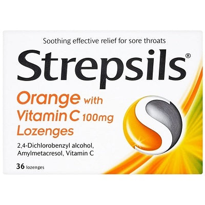 Strepsils Orange With Vitamin C 6 Lozenges