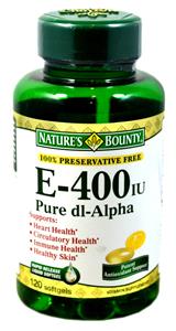 Nature's Bounty E-400 IU 120 Soft Gels