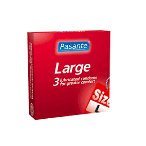 Pasante Large Lubricated 3 Condoms