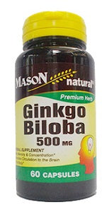 Mason Ginkgo Biloba 500 mg 60 Capsules