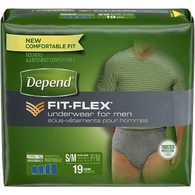 Depend Fit-Flex Underwear Men (S/M) x19