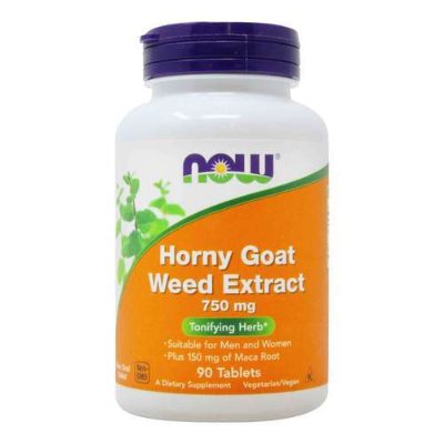 Now Horny Goat Weed Extract 750 mg 90 Tablets